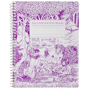 Decomposition Fairy Tale Forest College Ruled Spiral Notebook – 9.75 x 7.5 Journal with 160 Lined Pages – 100% Recycled Paper – Cute Notebooks for School Supplies, Home & Office – Made in USA