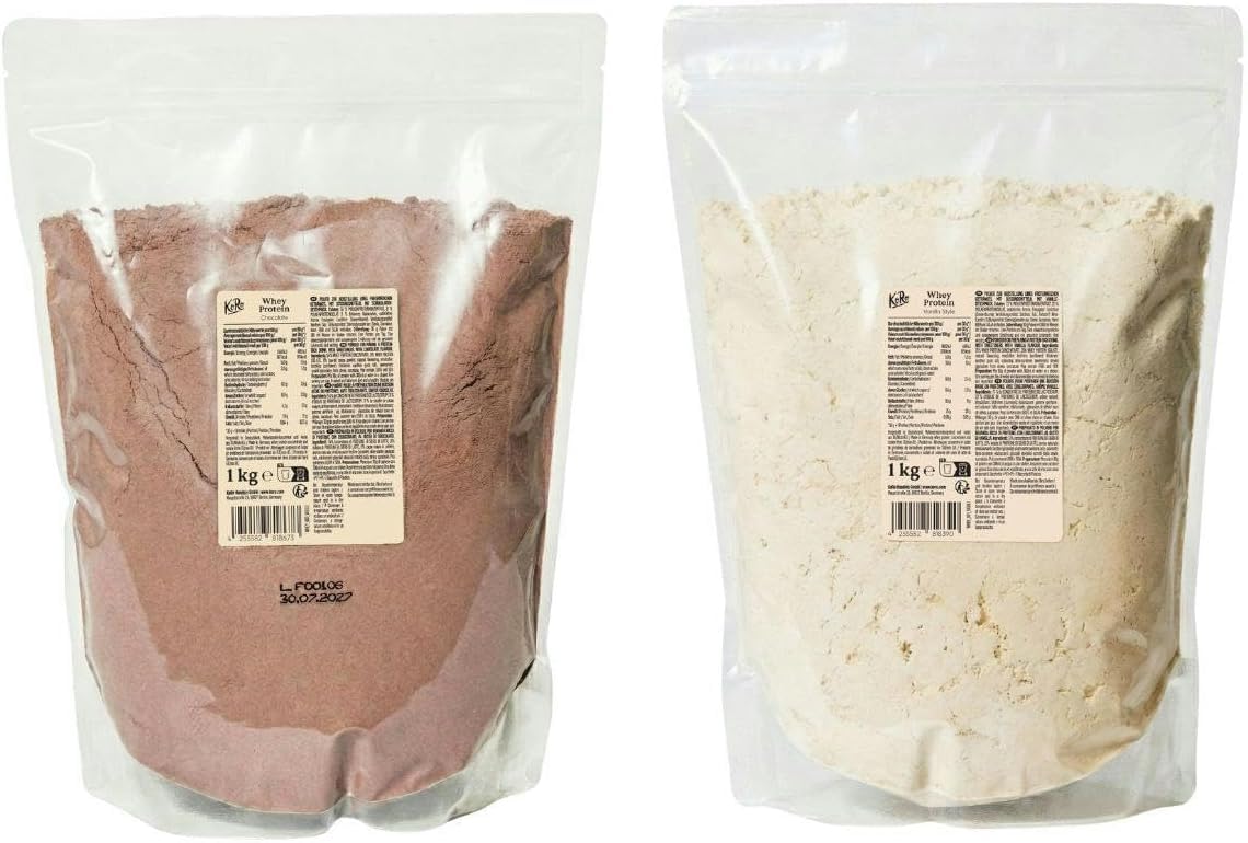 KoRo - Whey Protein Set - Vanille & Schokolade - Cremige Textur - Ideal vor oder nach dem Sport