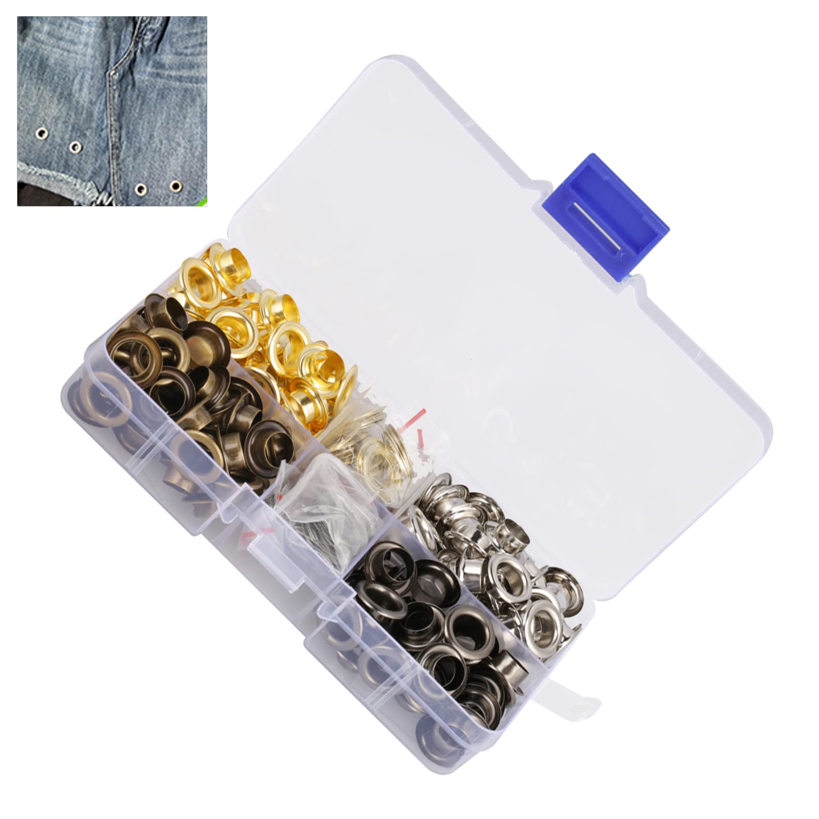 Set di anelli passacavo con occhiello in ottone da 140 set con feritoie di fissaggio per abiti artigianali in pelle Accessori da cucire 8mm