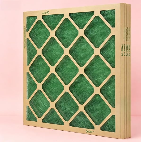 14x24x1 Nested Glass Central Air Filter 4 Pack, HVAC Replacement Filter - 1