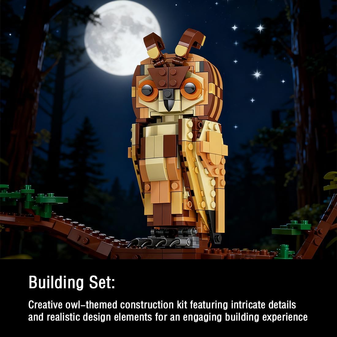 Animal Toy Building Set - Owl Bird Model Kit for Adults & Kids 9+ - Creative Animal Figures Collection - Valentine's Day & Birthday Gifts for Boys, Girls, Couples & Animal Lovers