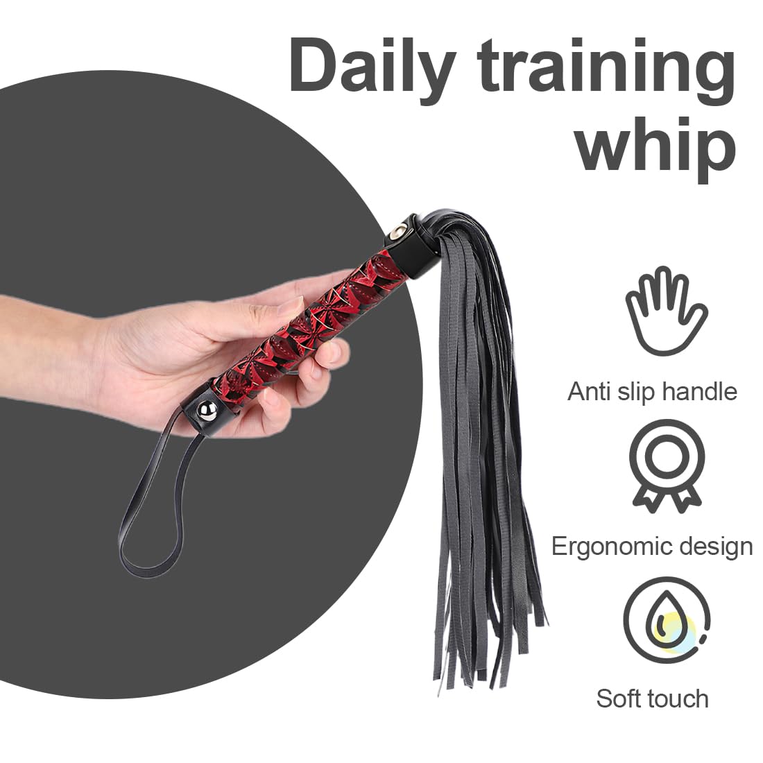 latigo cuero - 1 pcs latigo Cuerode Cuero Artificial Suave,Fusta Caballo Herramienta de Entrenamiento, Accesorios para Disfraces, Cultivo para Montar a Caballo para Deportes al Aire Libre