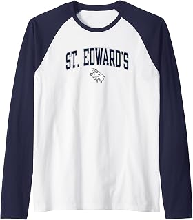 St. Edward's Hilltoppers Arch Over White Officially Licensed Raglan Baseball Tee