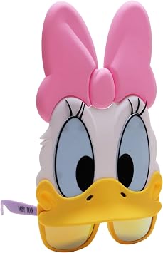 Sun-Staches Daisy Duck Sunglasses, Disney Costume Accessory | Official Disney Daisy Duck Sunglasses, Lightweight, Costume Ready | Gift | 100% UV | One Size Fits Most Adults