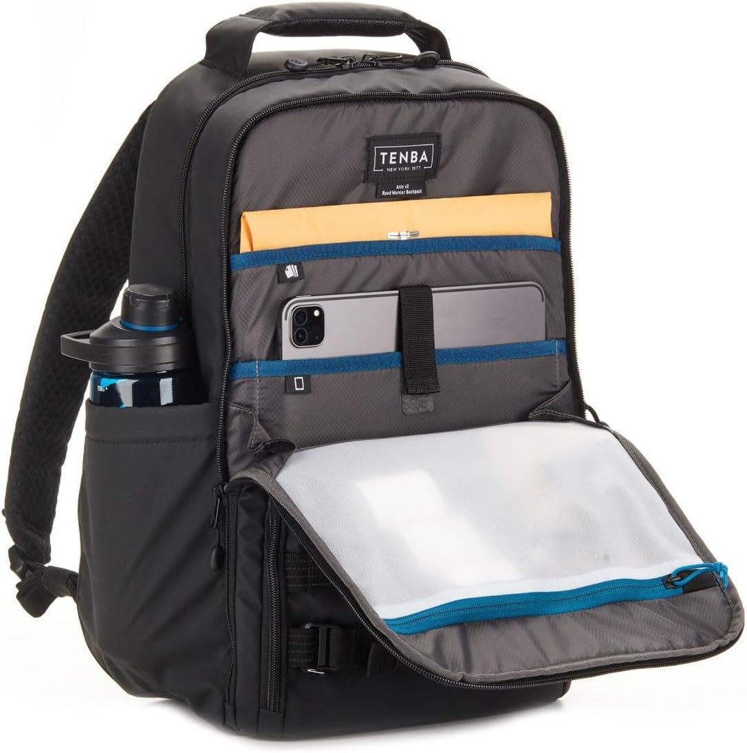 Tenba Axis v2 16L RoadWarrior Camera/Briefcase Backpack for DSLR and Mirrorless cameras plus a 16-inch Laptop – Black (637-764)
