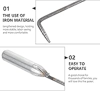 Vista 5 de BESPORTBLE Palo de póquer para hoguera de 16.38 pulgadas, herramientas de chimenea de póquer para fogata para camping, estufa de leña, patio, fogata