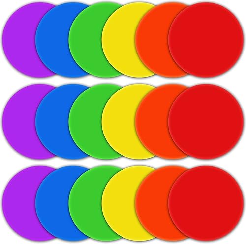 Marcadores de puntos de polietileno de 9 pulgadas, 18 unidades, marcadores de agilidad de goma antideslizantes, conos de campo planos, puntos de