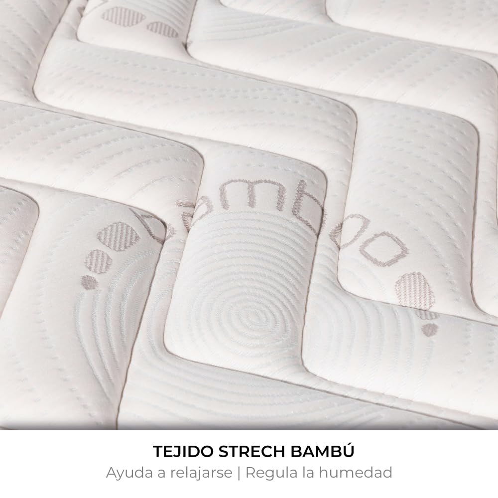 ZZ DON DESCANSO TALAIA Colchón Viscoelástico, Espuma, Altura ± 26cm, 105x190 cm