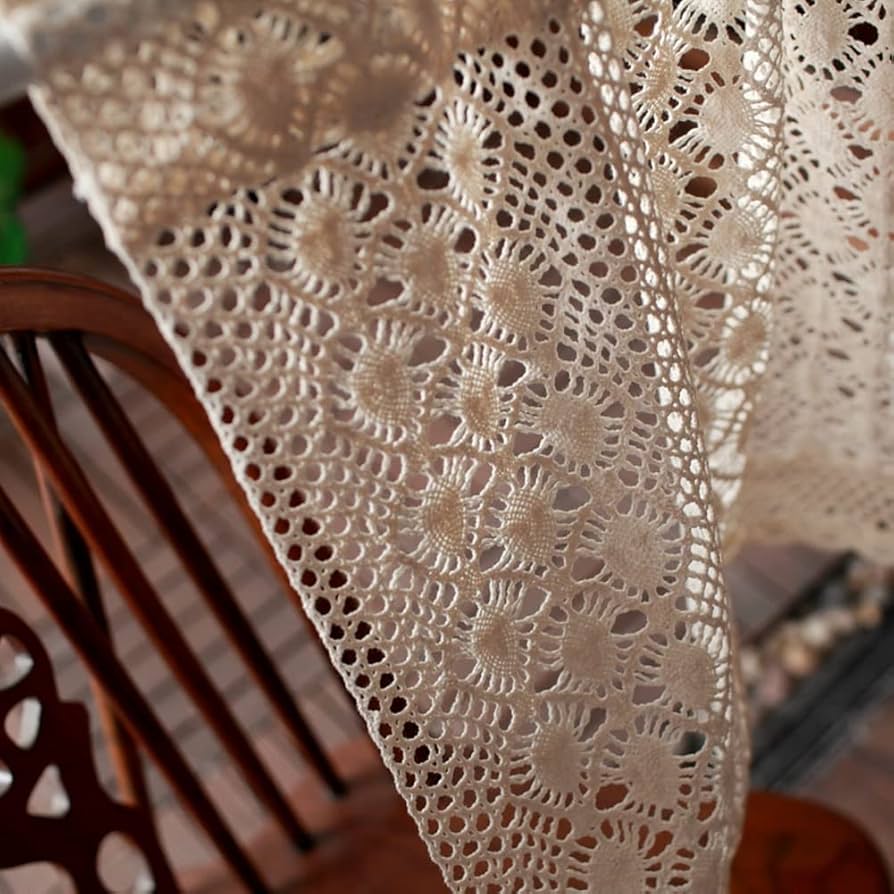 Amazon｜アンティーク風レースカーテンしたシックなレースの透明
