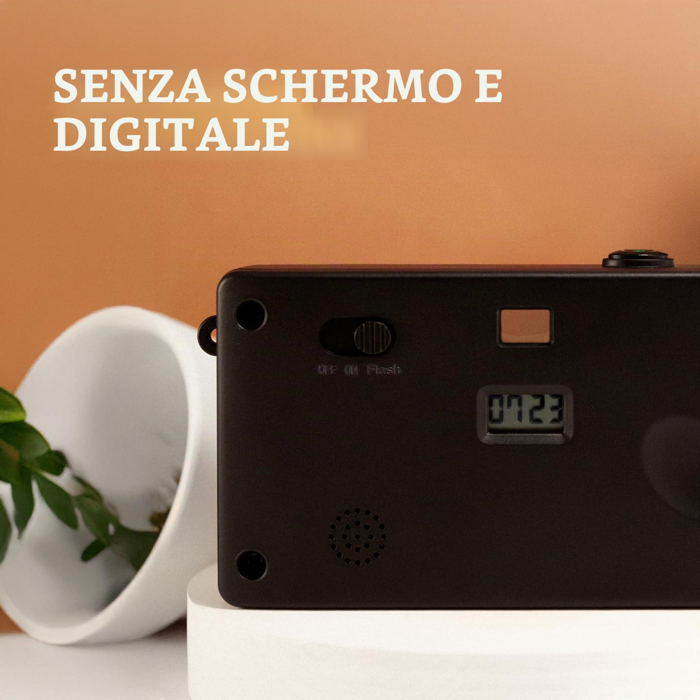 CampSnap - Fotocamera digitale compatta senza schermo, memoria per 2000 foto, 10 m pixel, batteria ricaricabile, vintage, marrone