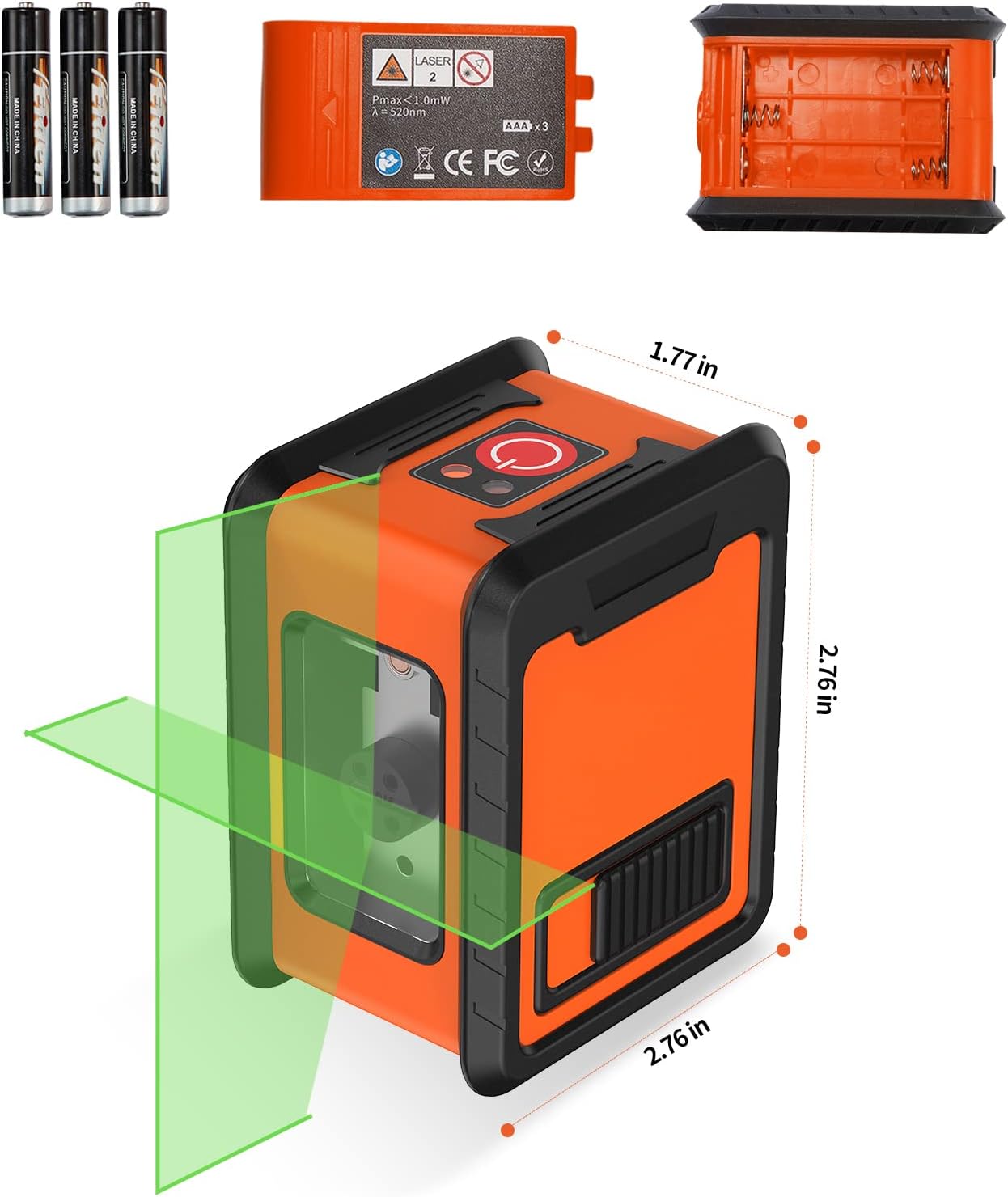 Laser Level, Self Leveling Cross Line Laser Green Beam,Vertical and