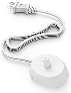 Electric Toothbrush Replacement Charger Compatible with Braun Oral-B Toothbrush, Inductive Charging Base Model 3757 Waterproof Toothbrush Charger Adapter Power Cord ABS