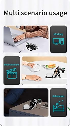 Miniatura 6 de Estación de carga inalámbrica mejorada 3 en 1 soporte de cargador plegable para múltiples dispositivos para Apple - iPhone 171615141312 - WatchUltra