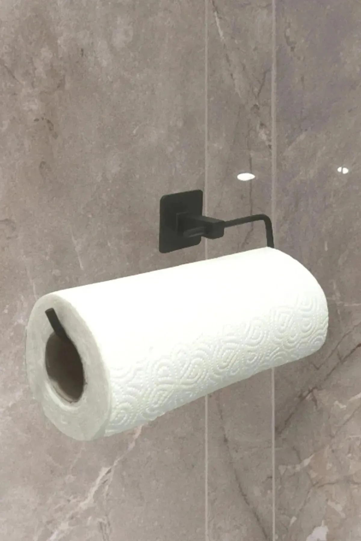 SAFESTORE Rulo Havluluk Peçetelik, Yapışkanlı, Pratik Banyo Askısı, Kağıt Rulo Havluluk, Siyah