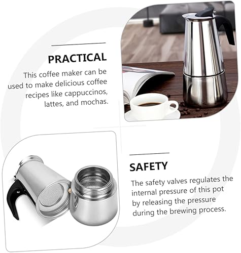 Miniatura 3 de UTHCLO Cafetera Hirviendo Olla Taza de espresso Cafetera de Acero Inoxidable Olla Clásica