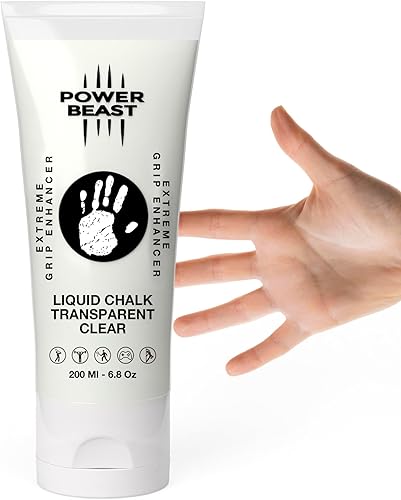 Miniatura 6 de POWER BEAST, Tiza líquida transparente, potenciador de agarre no pegajoso, manos secas, tiza líquida transparente, solución antideslizante, agarre