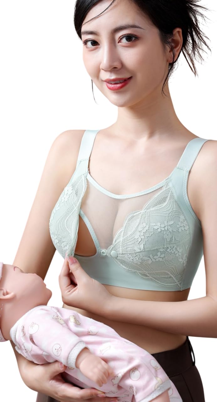 Bra for Woman|| Lightly Padded Maternity||Feeding Bra for Women||Nursing ||Ultra Lightweight|| Soft and Smooth Cotton Front Open Maternity||Net Design Feeding Bra-image-36