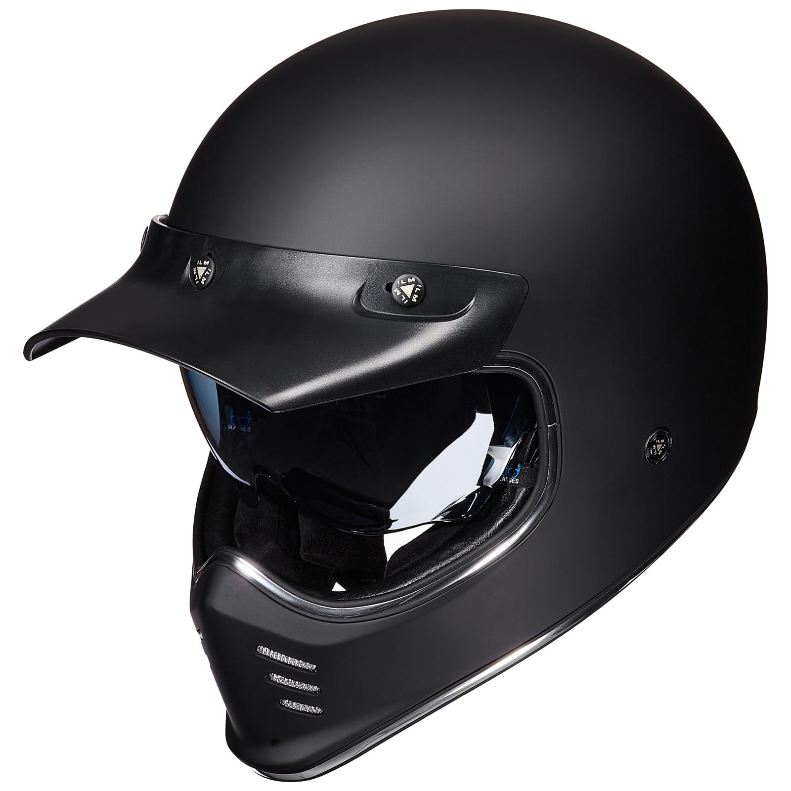 ILM Vintage Motorradhelm Männer Frauen Innenvisier Kompatibel für ATV Cruiser Scooter ECE22.06 Z502