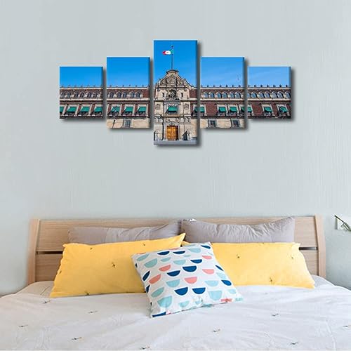 Vista 151 de TUMOVO 5 paneles de arte de pared de volcán en México, impresión sobre lienzo, paisajes naturales, cuadros para dormitorio, decoración del hogar