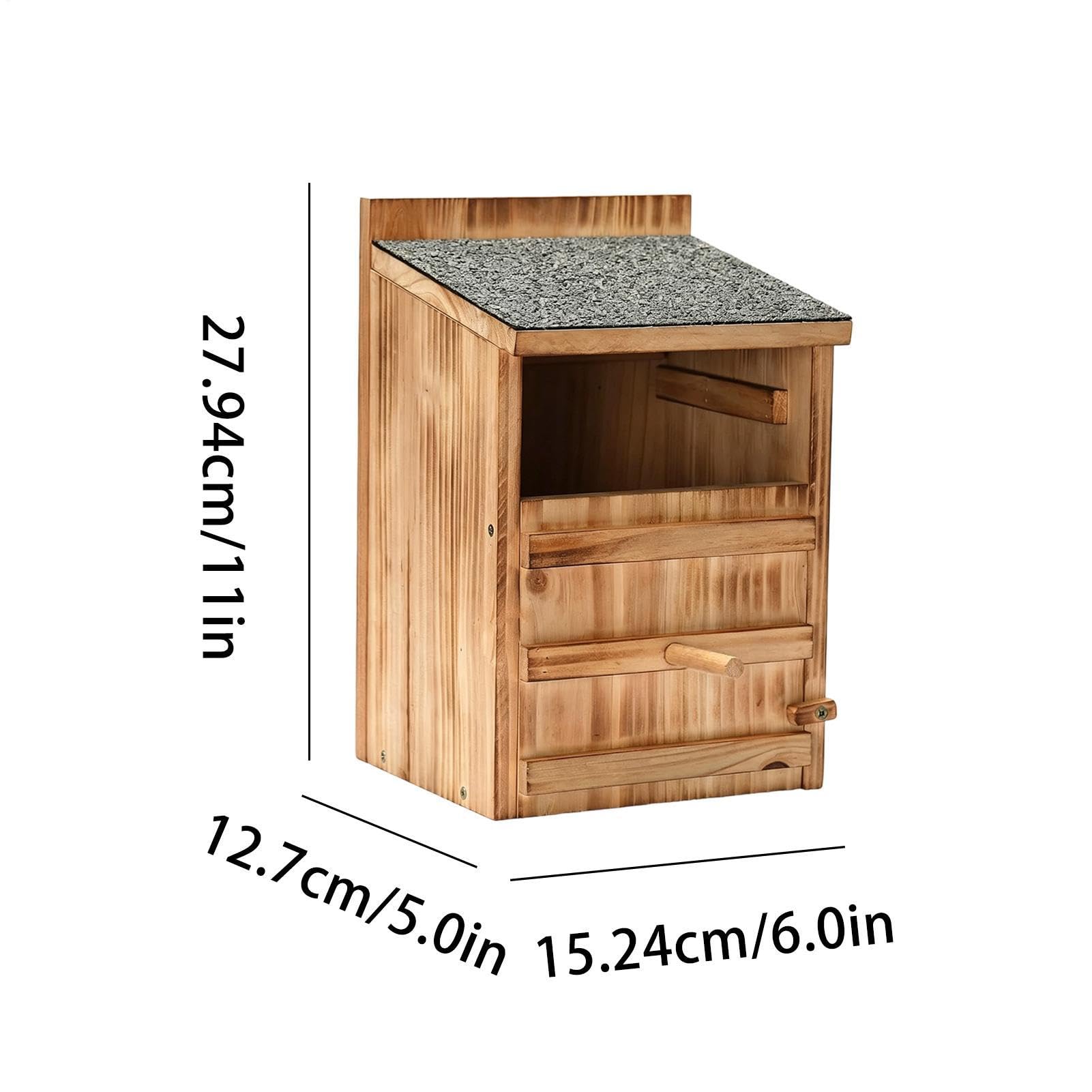 In legno a forma di gufo, rifugio per uccelli da giardino | Casa Piccola gufi balcone, prato, veranda, cortile, fienile e molto altro ancora