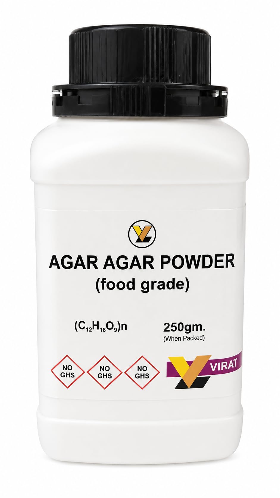 agar agar powder food grade 250g for lab testing & research | food grade, lab testing, research use, 250g