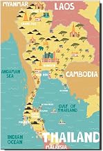 Thailand Map Fridge Magnet Bangkok Travel Souvenir Phuket Koh Samui