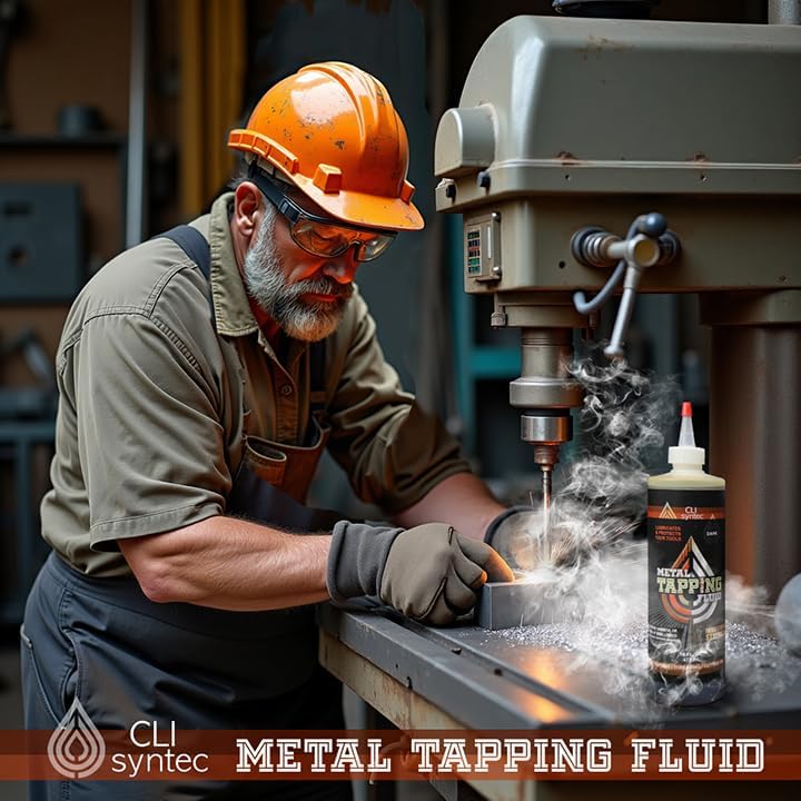 Image of Premium Metal Tapping Fluid, Cutting Oil - 640 FL. OZ. (5 Gallons) for Drilling, Threading and Cutting, Dark Formula, Industrial Strength, Made in The USA