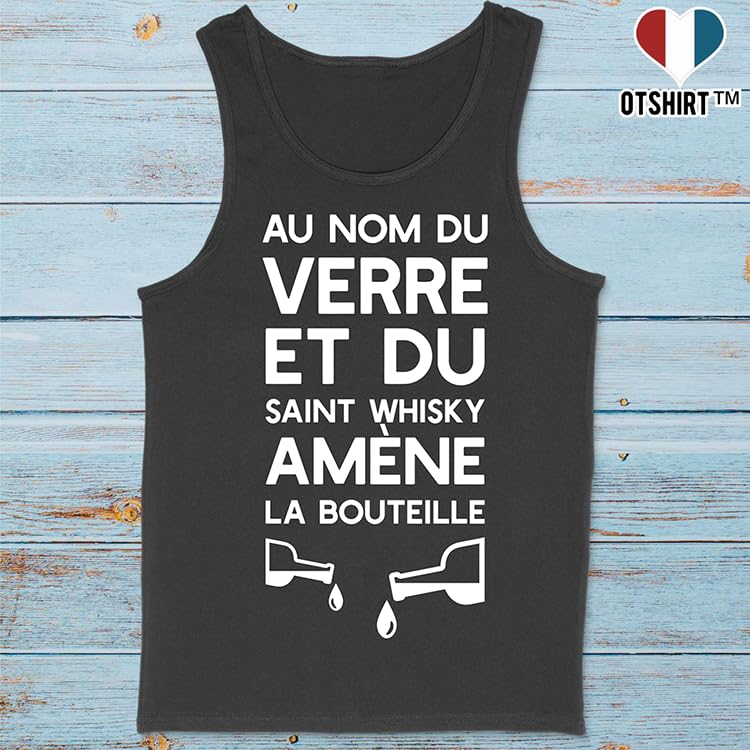 Débardeur homme amène la bouteille pour l'apéro et les barbecues d'été