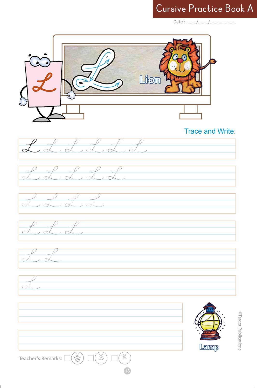 Nurture English Cursive Alphabet Practice Books for Kids | 5 to 8 Year Old | Practice Writing Capital and Small Letters for Children | Book A and B - Set of 2 Books 2