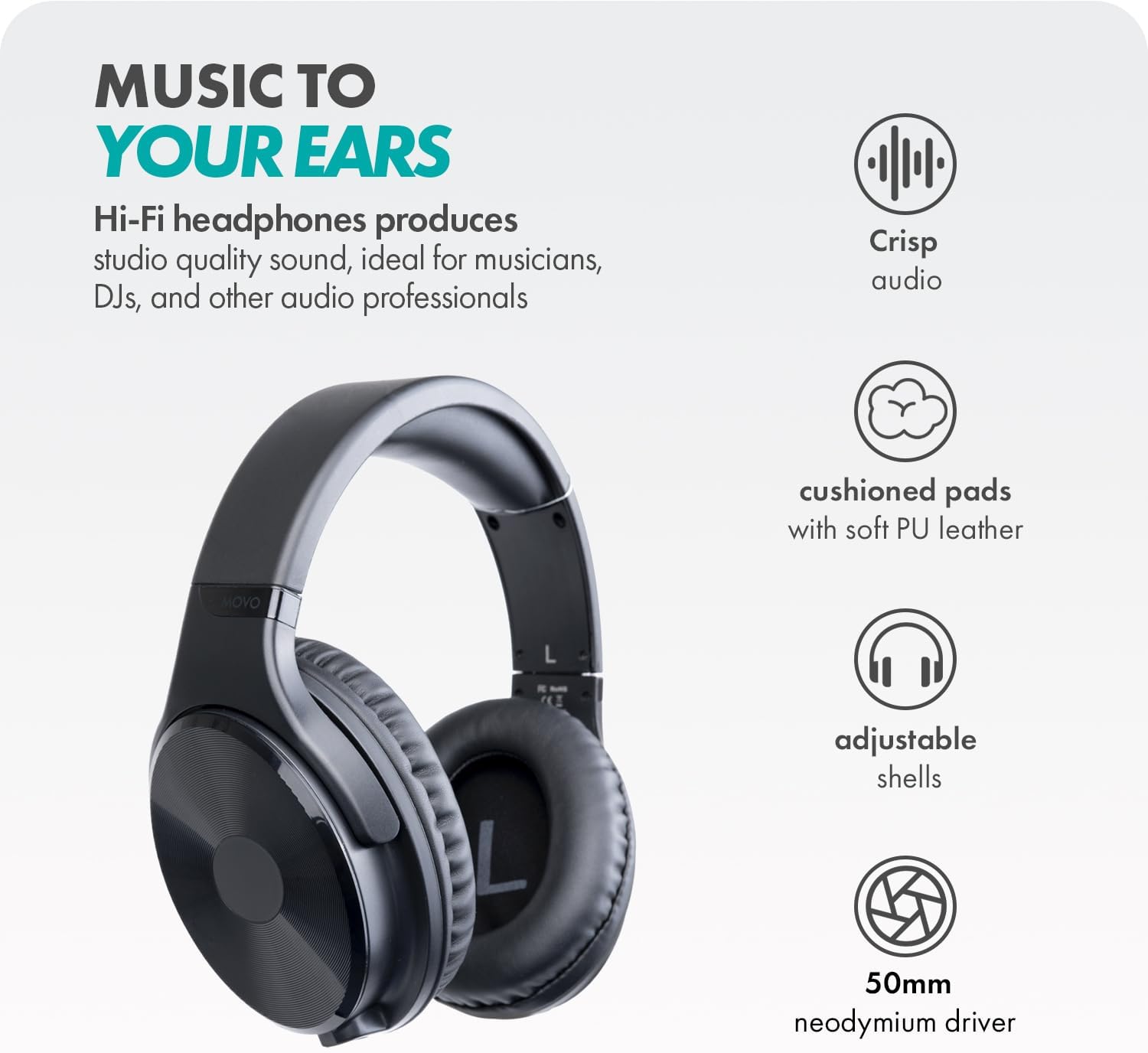 Movo PodPakT Universal Cardioid Condenser Microphone Kit with MDX-1 2x2 Audio Interface with Tabletop Mic Stand and Studio Headphones - Podcast Equipment Set for YouTube, Podcast, Streaming