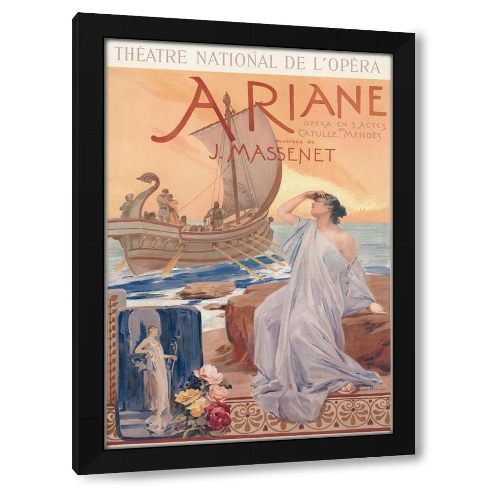 Albert Pierre-René Maignan 18x24 Black Modern Framed Art Print Titled: Ariane (1906)