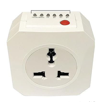 Timer Switch Electrical On Off-Automatic Power Cut off Plug with Programmable Countdown Control Switch-250 Volts/ 5 Amps, 1500 Watts-Electricity Saver Device for Home Mobile/Laptop Charging Common Areas Lighting Glow Sign Board Aquarium (White)