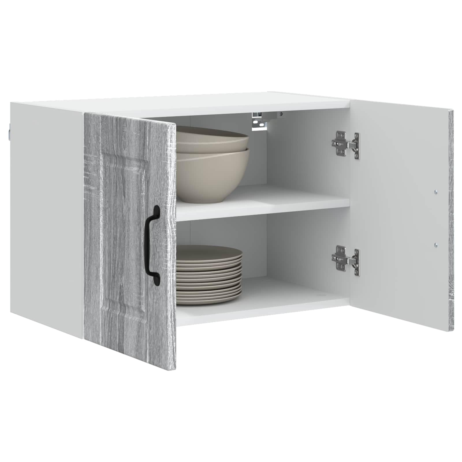 vidaXL Wall Cabinet PORTO Grey Sonoma 60 x 31 x 40 cm Engineered Wood