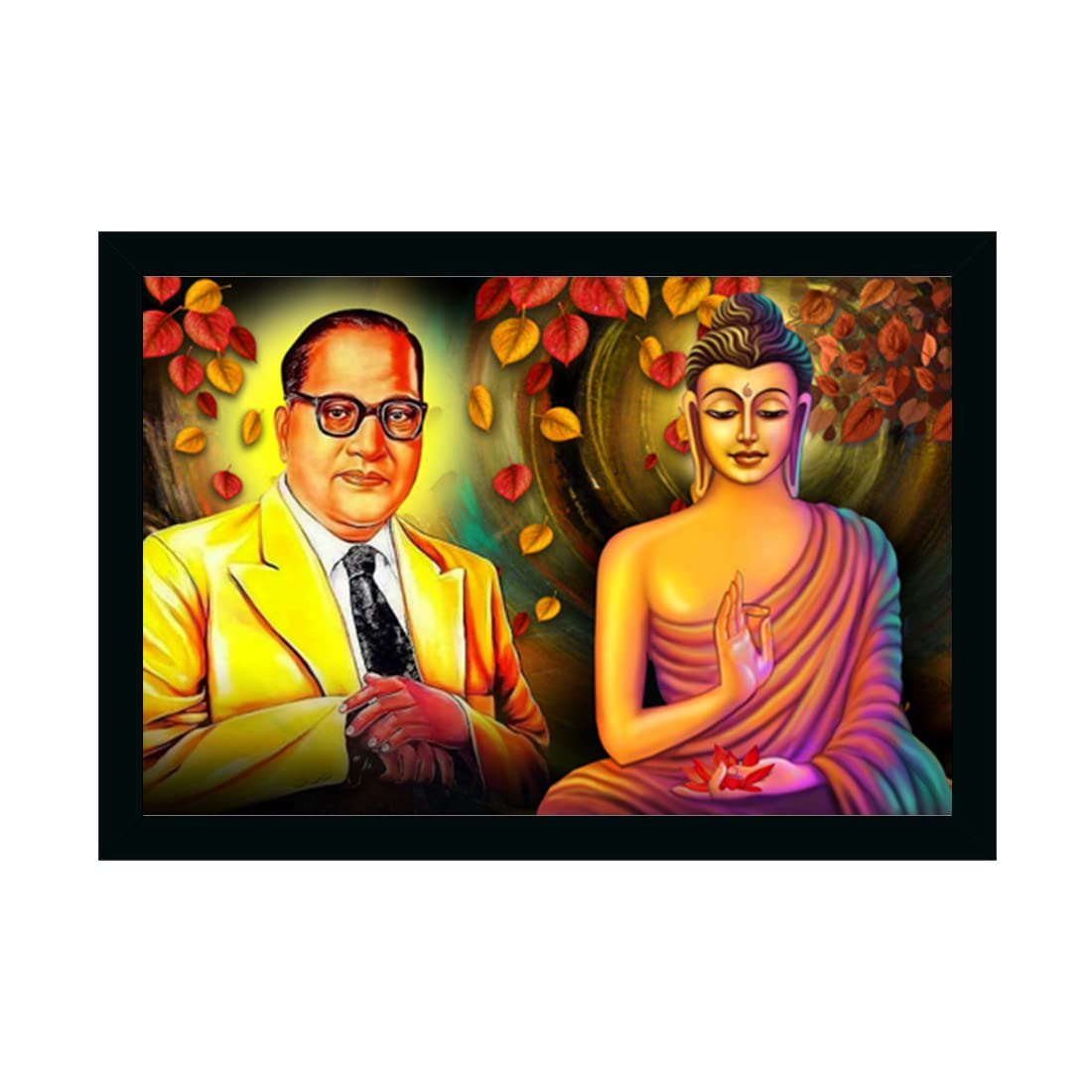 Buddha & Ambedkar Photo Frame - Elegant Wall Art -23