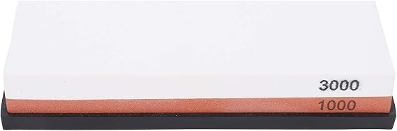 Sharpening Stone Set, Premium White Corundum Whetstone, Double Sided 1000 + 3000 Grit for Kitchen Use, Durable and Eco-Friendly, 18 X 6 X 3cm
