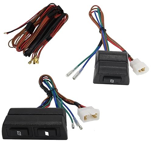Miniatura 3 de Kit universal de ventana eléctrica, kit de conversión de ventana eléctrica incluye 2 motores, 2 interruptores, 3 arnés y accesorios de instalación