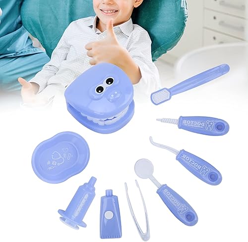 Miniatura 3 de VBESTLIFE Modelo de herramientas de dentista, juego de 9 piezas para niños, juego de simulación para dentistas, juego de modelos de dientes, kit de