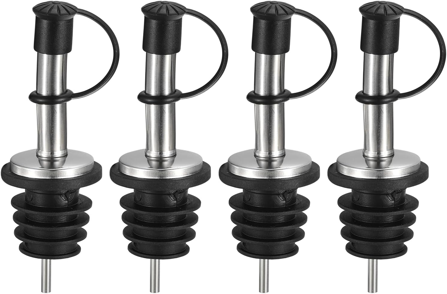 sourcing map Stainless Steel Bottle Pourers, 4Pcs 90mm/3.54" Olive Oil