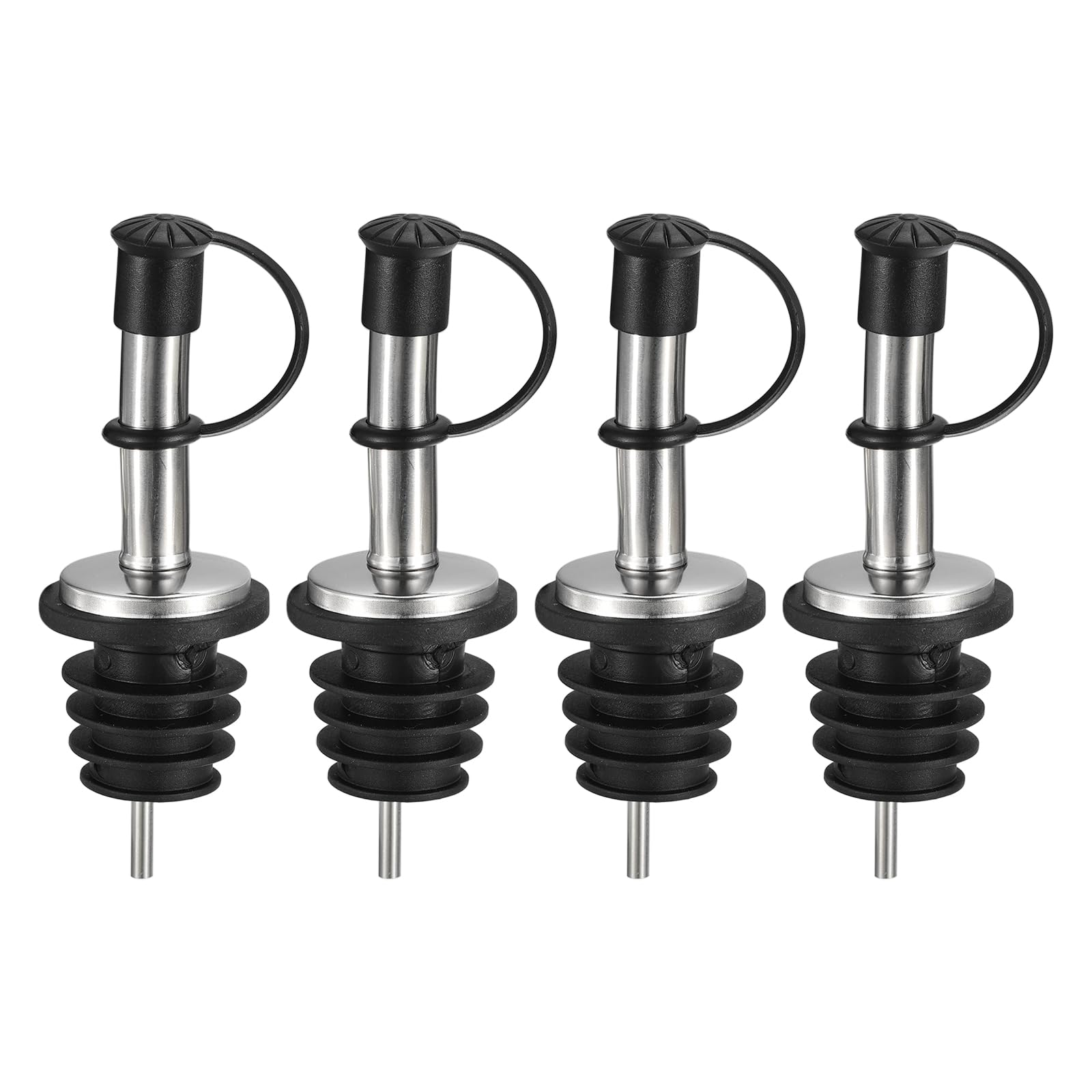 Bec verseur huile d'olive en acier inoxydable uxcell avec capuchon lot de 4
