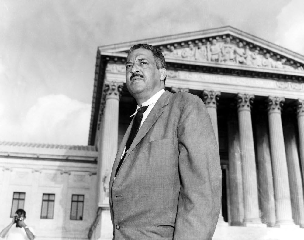 Thurgood Marshall N(1908-1993) American Jurist Photographed Before The Supreme Court In Washington DC Poster Print by (18 x 24)