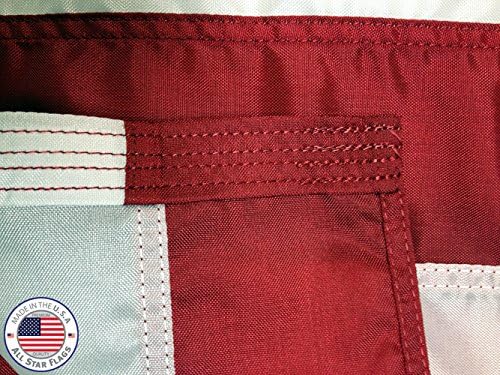 Premium American Flag 3x5' - 100% Made in the USA - Durable, Long Lasting, Bright & Vivid Nylon Material - Densely Embroidered Stars, Sewn Stripes with Lock Stitching, Four Rows of Lock Stitching on the Fly End, Tough Enough for Both Commercial and Residential Usage, the Best US Flag You Will Own - By All Star Flags - Image 6