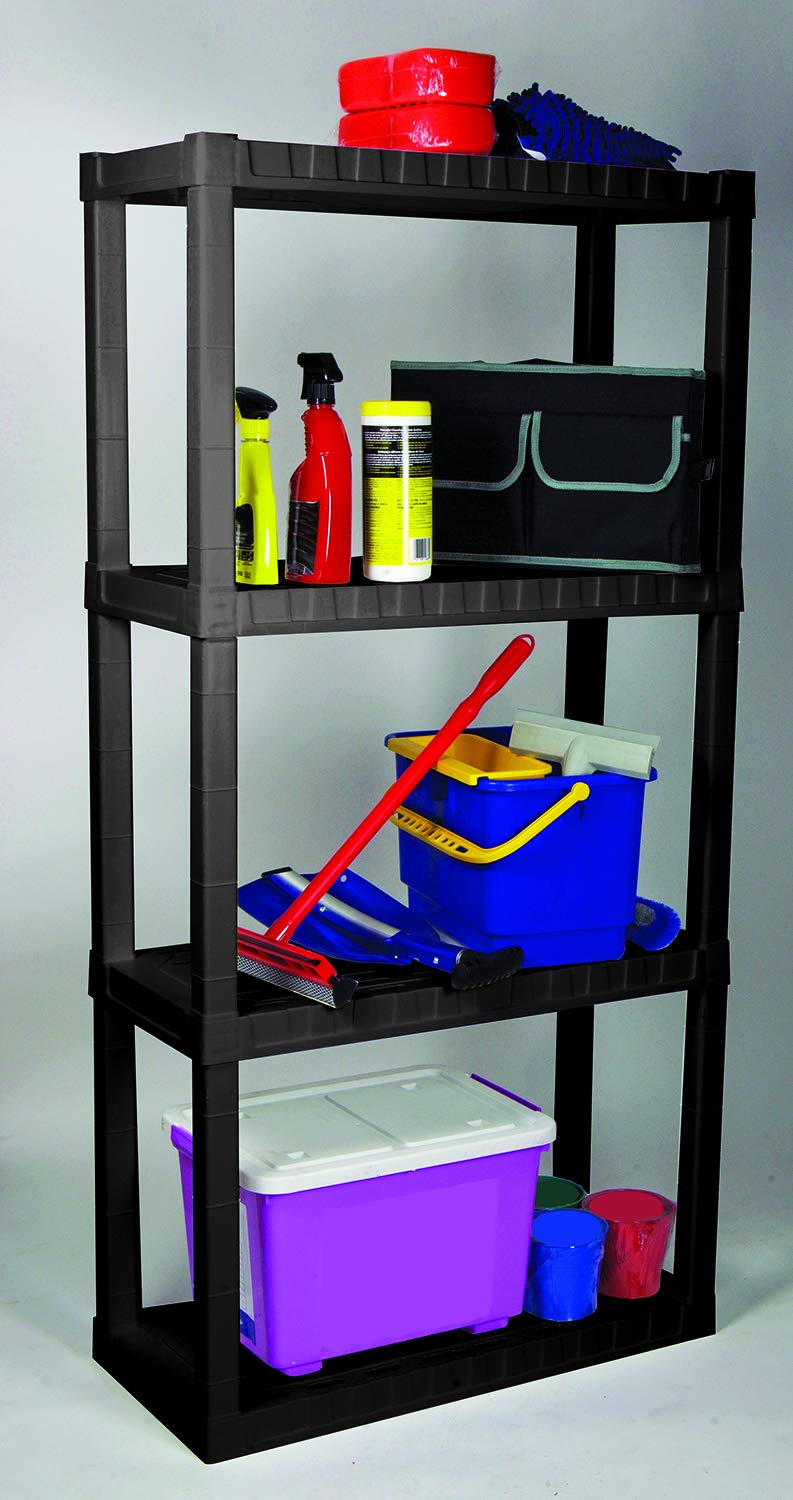 Buy Oskar 4 Tier Garage Plastic Shelving Unit Large 400 lbs (180 kg