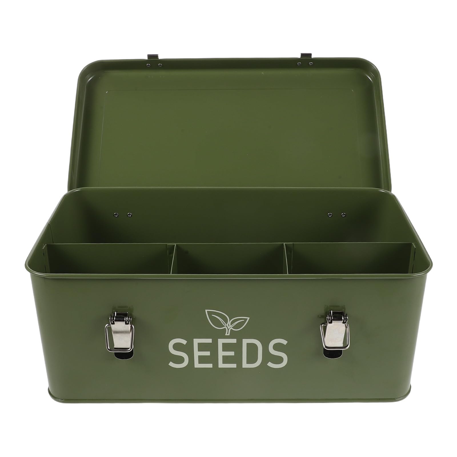 VICASKY Saatgutaufbewahrungsbox mit 4 Fächern, Griff und Schloss, 33,5cm