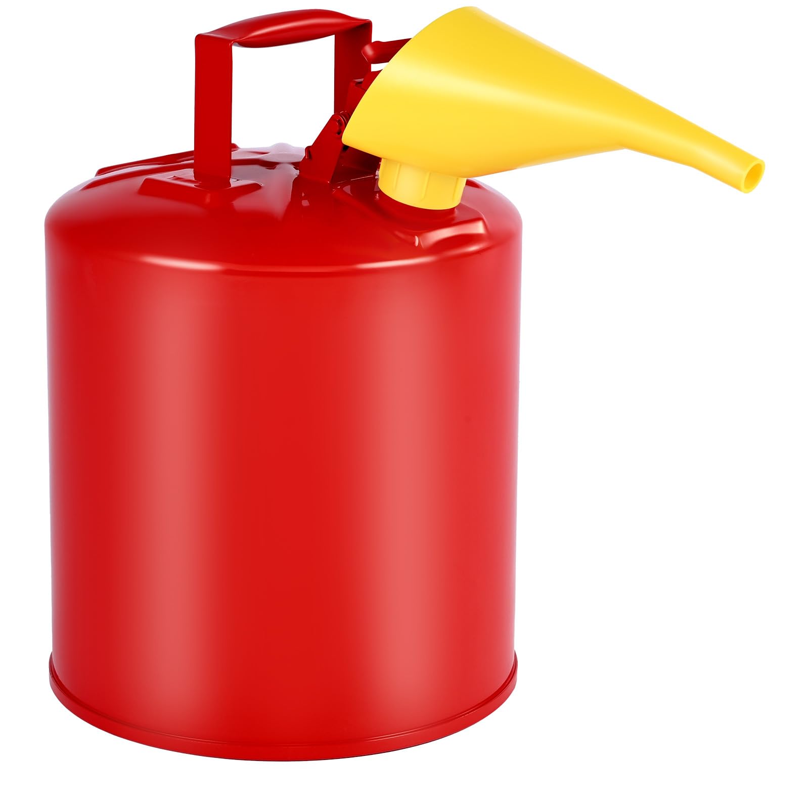 VEVOR Tanica di Sicurezza per Benzina Tanica di Sicurezza Rossa da 19 Litri di Tipo I per Benzina con Parafiamma in Acciaio Inossidabile, Coperchio a Chiusura Automatica e Imbuto in PE