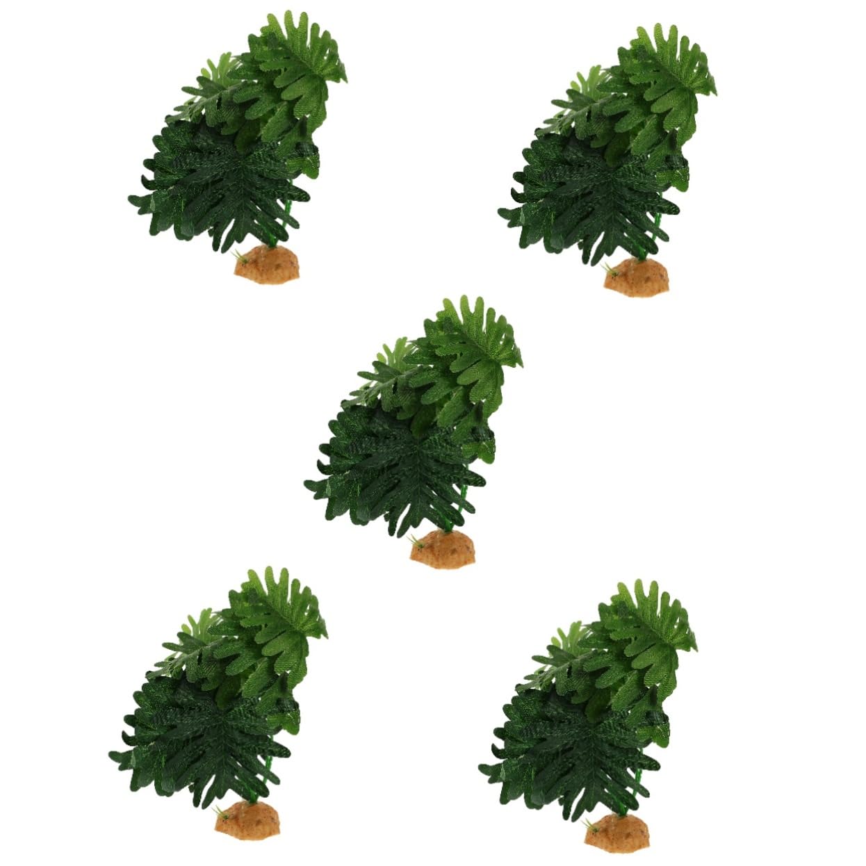 Toddmomy 5 Piezas Planta Falsa Reptil Decoración de acuarios decoración de Reptiles Hierba de Agua acuática Suministros de Acuario Plantas de Tanques de Reptiles terrario Paisaje Plantas