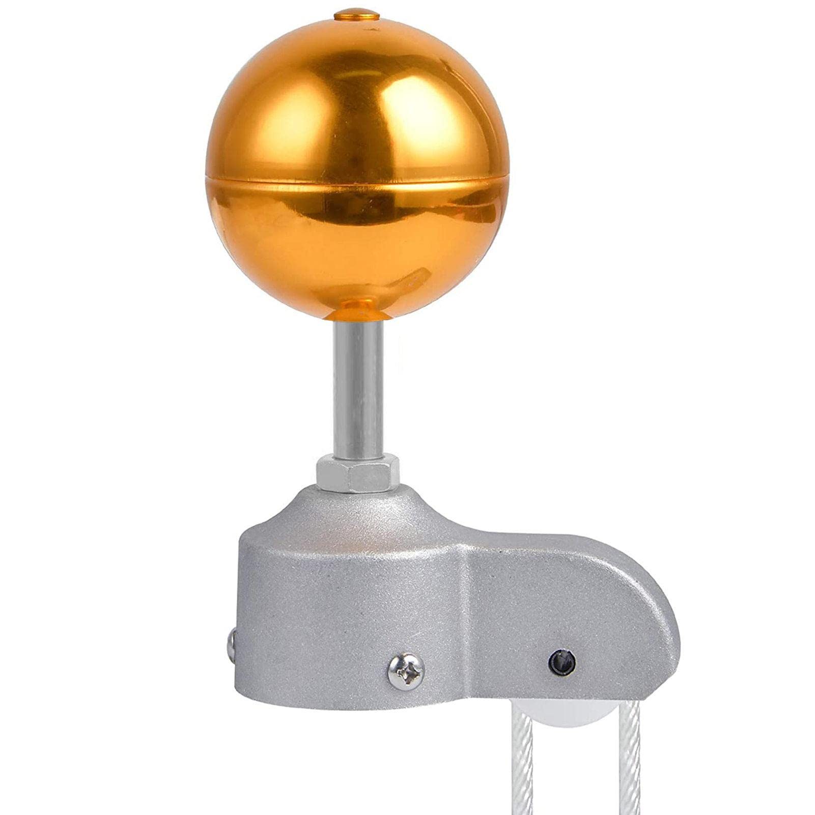 Flagpole Repair Parts Kit, Outdoor Stainless Steel Flagpole Accessories, 3 Inch Topper Gold Ball 4 Flag Swivel Carabiner Flag Pulley for 2 Inch OD Pipe