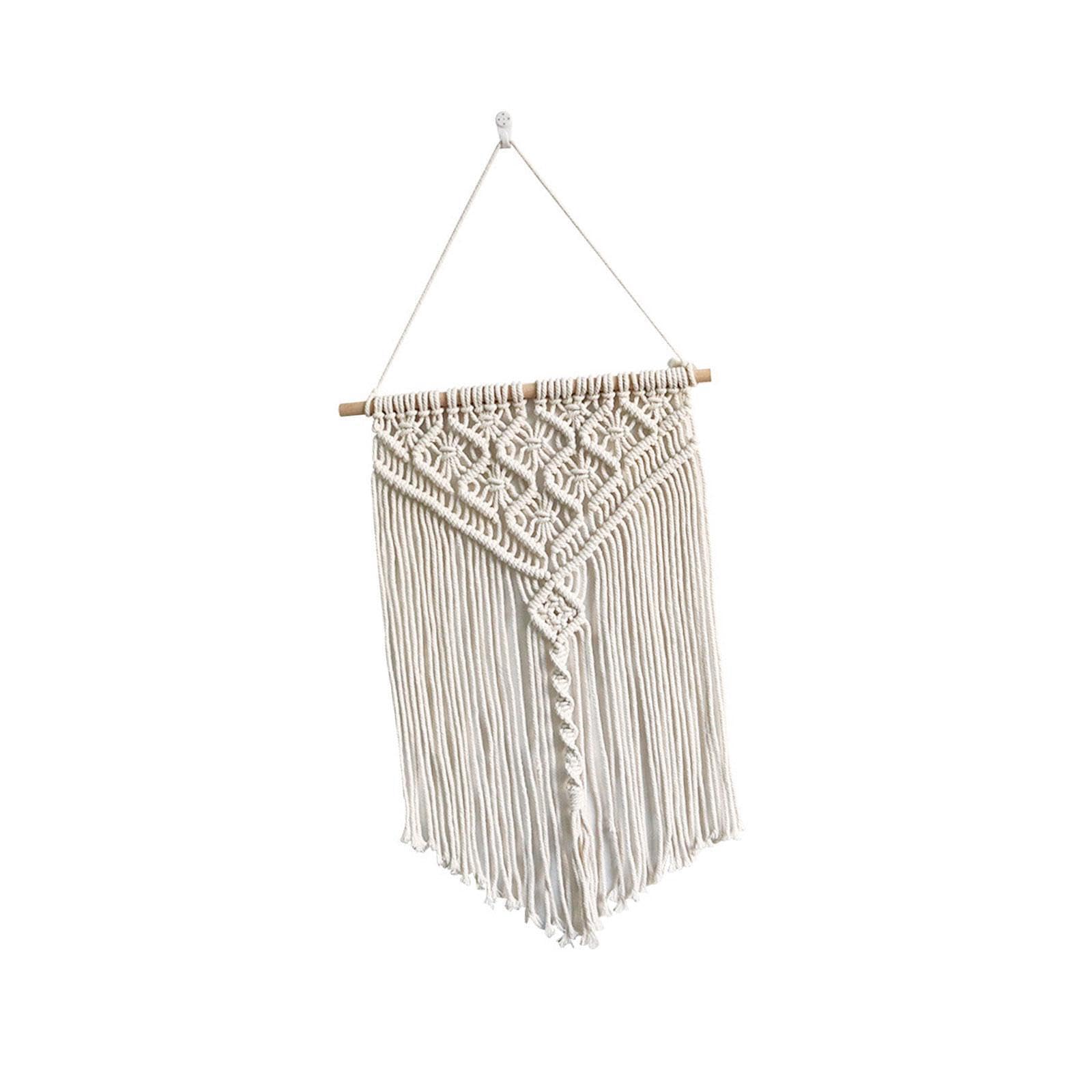 PIXZCSA Stylish Boho Macrame Wall Decor Apartment Hotel Premium Woven Tassel Art Prop Macrame Woven Tapestry Suitable For Indoor