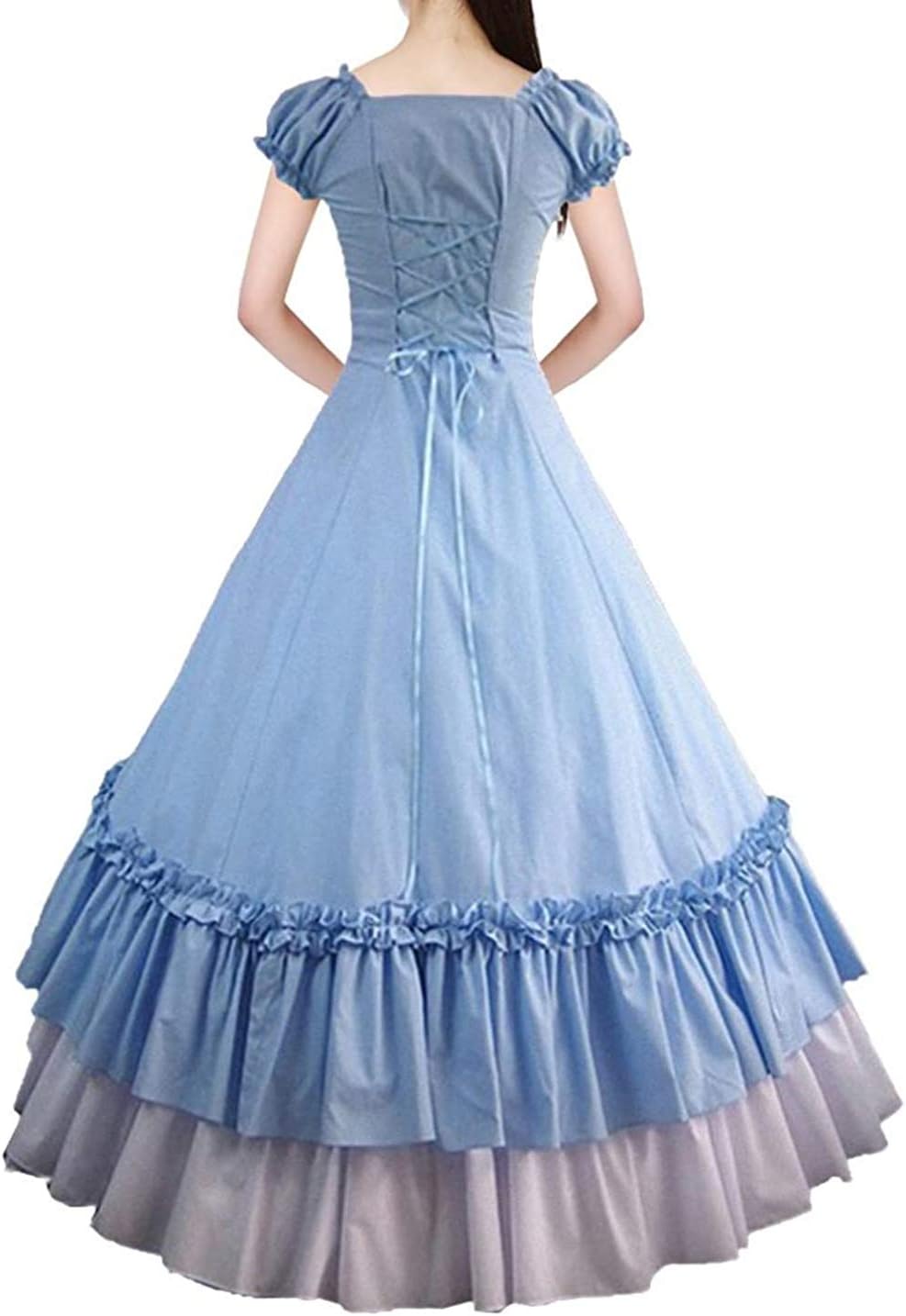 Women's Gothic Victorian Dress Vintage Civil War Ball Gown Masquerade Dresses - Image 2