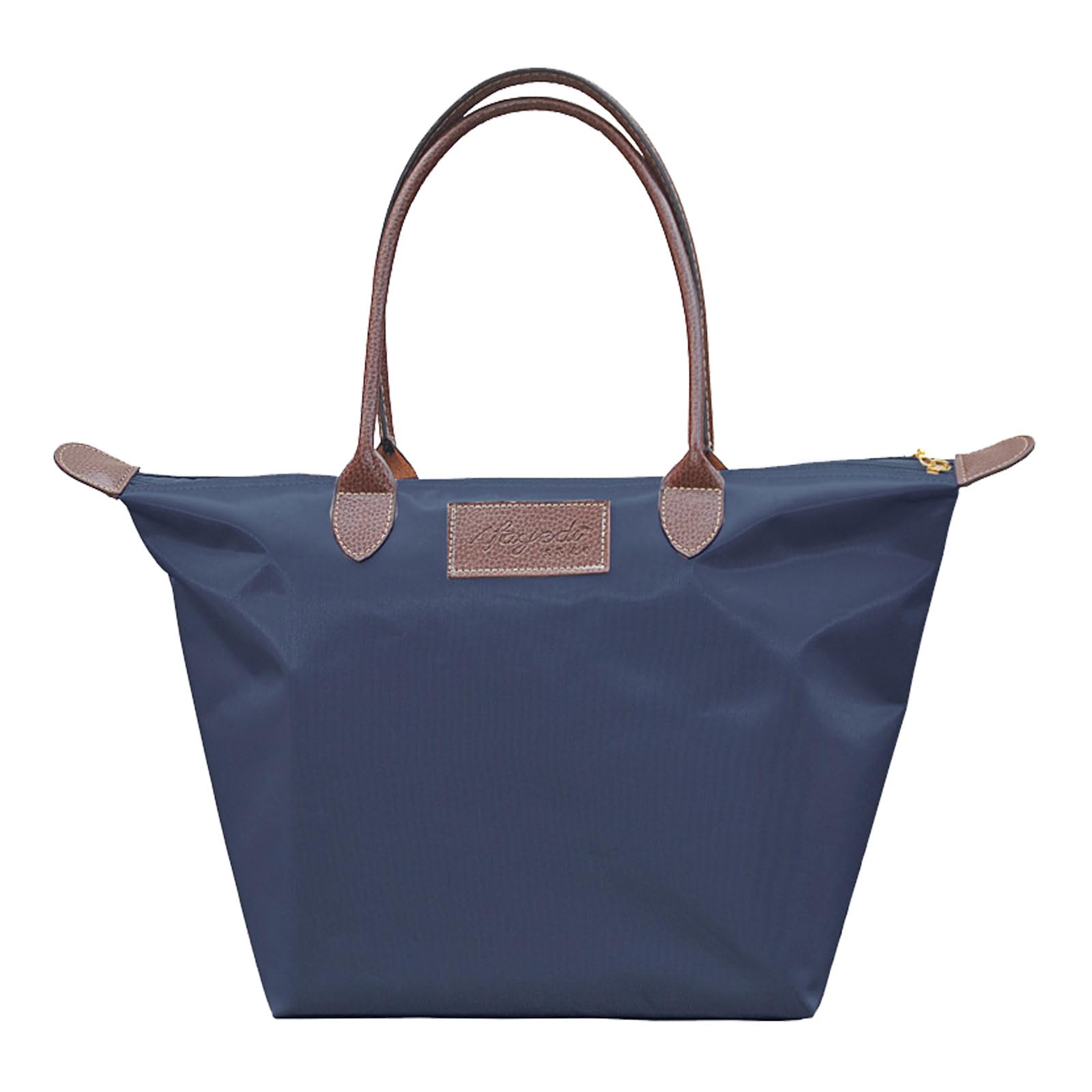 BOJLY Borsa Tote Donna - Nylon Impermeabile, Pieghevole, Con Manico, Grande, Nero - Foto 5