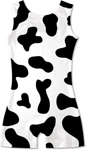 uideazone Leotardos de gimnasia para niñas, unitardo de ballet brillante con pantalones cortos, trajes de una pieza tipo biketard para niñas